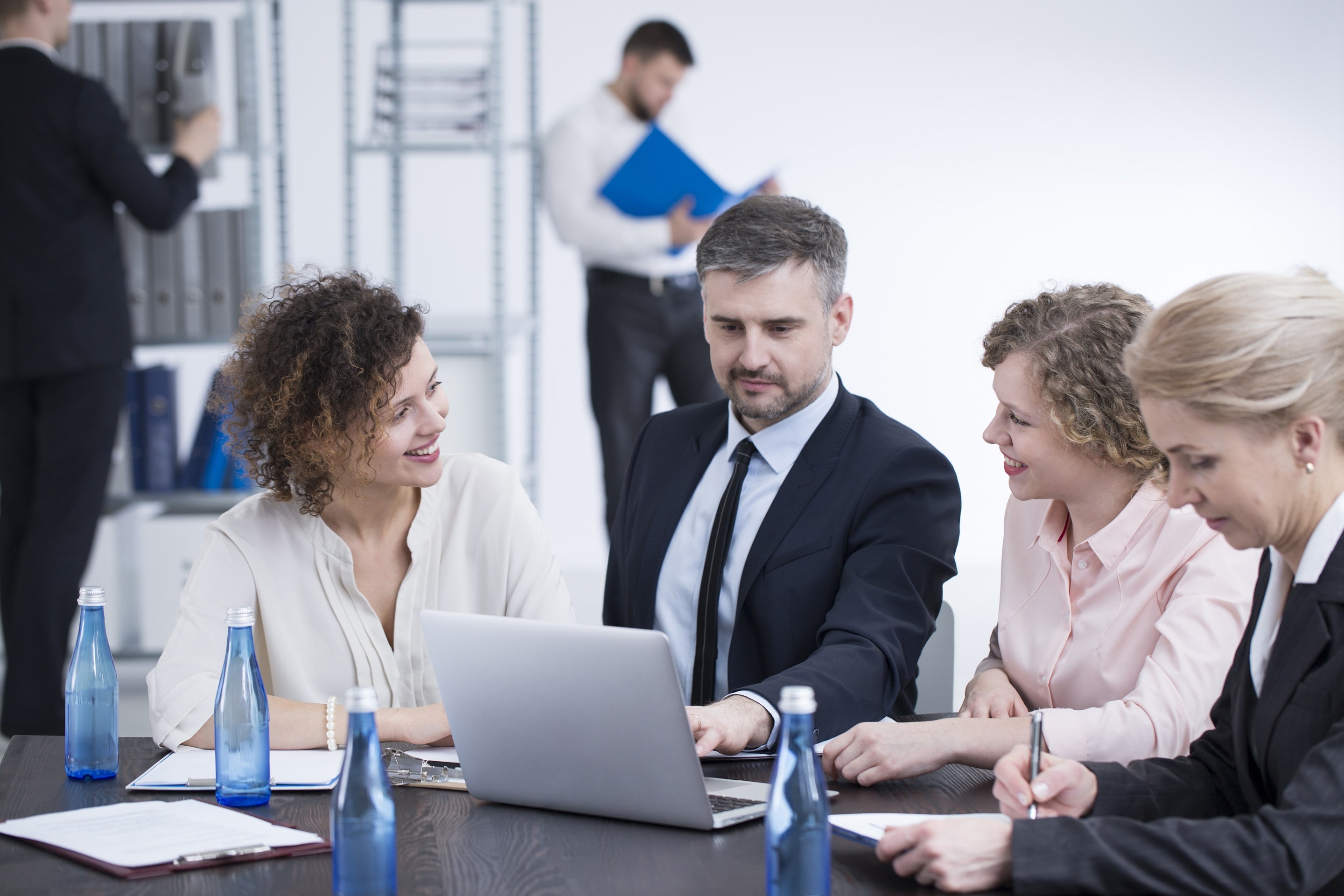 A team collaborating